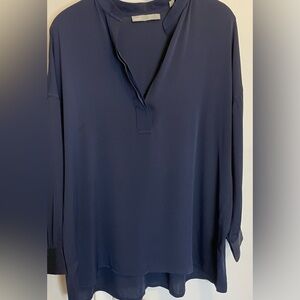 Vince navy silk blouse EUC Oversized Blouse Drapey Blouse